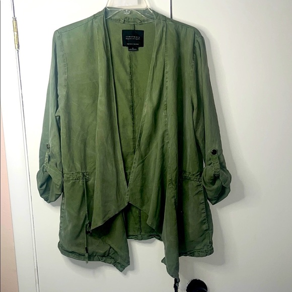 Anthropologie Sanctuary Green Utility Jacket with Roll-Tab Sleeves - Medium - Picture 1 of 6